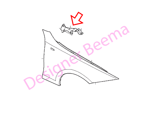 Genuine BMW Bracket Side Panel - Top Right 41357144046