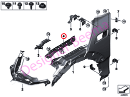 Alternative view of Bracket Deformation Element - Front Left