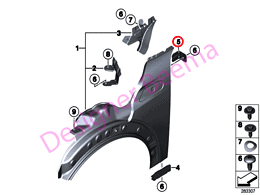 Alternative view of Bracket Side Panel - Centre