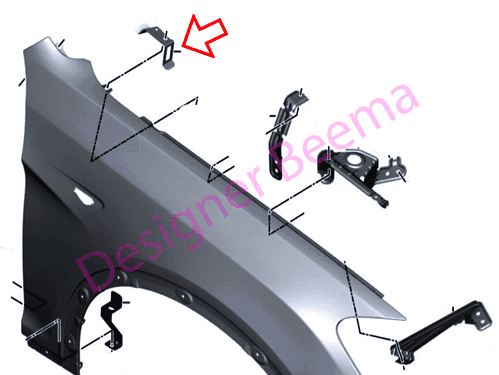 Genuine BMW Bracket Side Panel - Top Right 41007267114