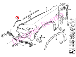 Alternative view of Gasket - Left
