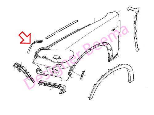 Genuine BMW (51767185551) Gasket - Left