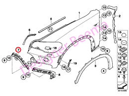 Genuine BMW (51117165471) Mount For Bumper Inside - Left