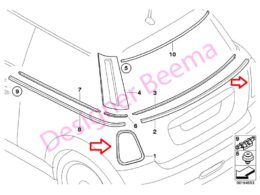 Genuine MINI (51132752243 51132752244) Rear Tail Light Chrome Surround - Set