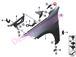Alternative view of Bracket Side Panel - Top Left
