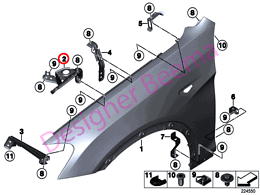 Alternative view of Mount For Sidewall Headlight - Left