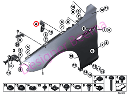 Alternative view of Side Panel Bracket 3 - Front Left