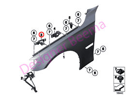 Genuine BMW (41357204497) Side Panel Bracket 1 - Front Left