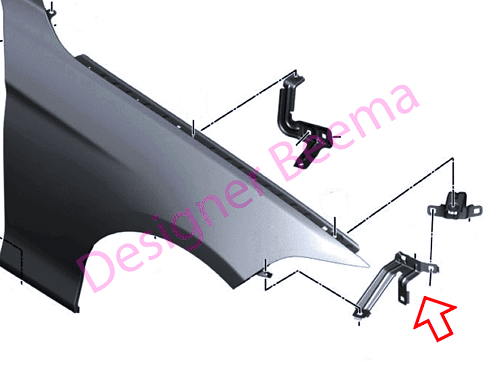 Genuine BMW (41357298038) Side Panel Bracket 2 - Front Right