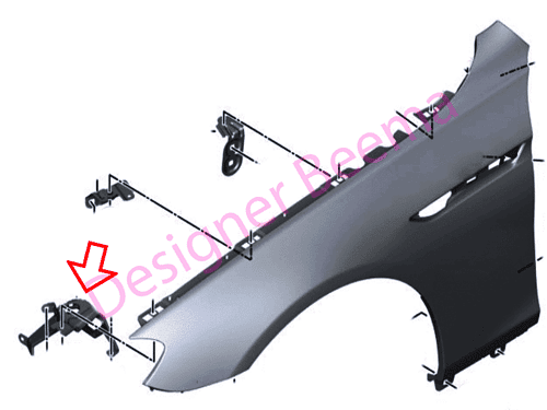 Genuine BMW (41357230583) Side Panel Bracket 1 - Front Left