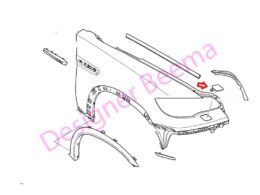 Alternative view of Bumper Headlight Washer Cover - Right