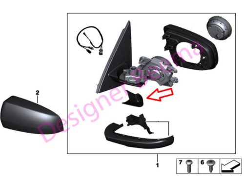 Genuine BMW (51167180735) Set of Baseplate Mirror Covers