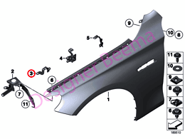 Alternative view of Side Panel Bracket 2 - Front Left