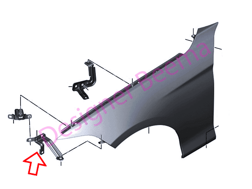 Genuine BMW Side Panel Bracket 2 - Front Left 41358067657