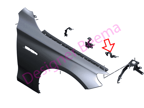 Genuine BMW Side Panel Bracket 2 - Front Right 41357230570