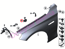 Alternative view of Side Panel Bracket 3 - Front Left