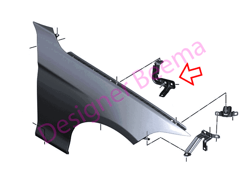 Genuine BMW (41357284648) Side Panel Bracket 3 - Front Right