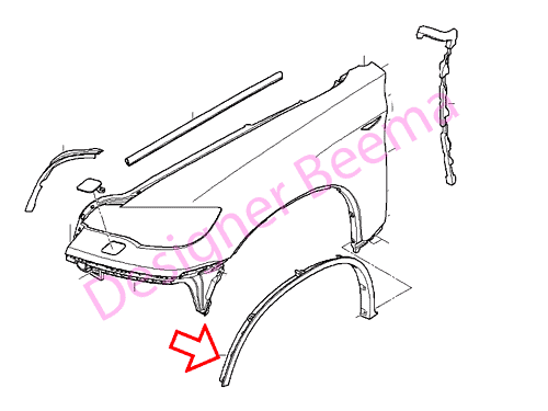 Genuine BMW Cover Wheel Arch - Front Left 51777176235