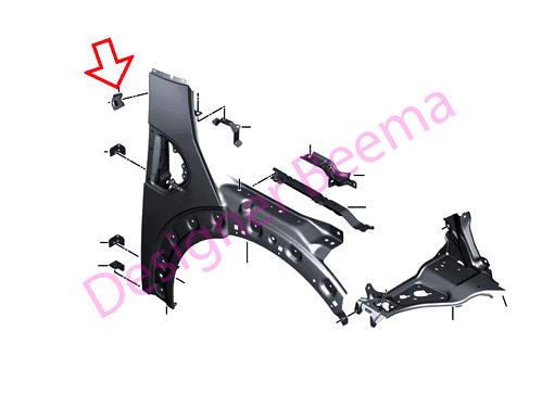 Genuine MINI Bracket Side Panel - Top Right 41007449394