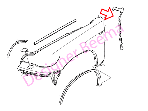 Genuine BMW (51657183143) Seal Side Panel - Rear Left