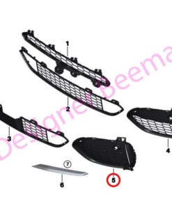 Genuine BMW (51118064635) Grille Closed - Left