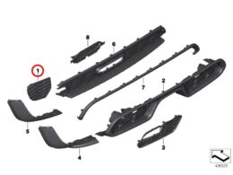 Genuine MINI (51127380987) JCW Rear Bumper Grille - Left