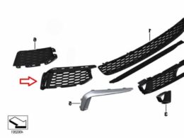 Genuine BMW (51118064964) Grille - Right