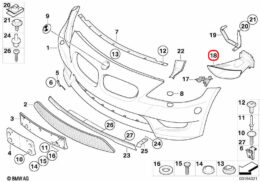 Genuine BMW (51118044701) Front Brake Cooling Duct - Left