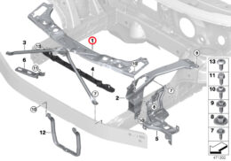 Genuine BMW (51647434544) Front Panel Crosslink