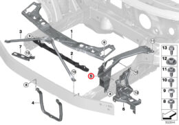 Genuine BMW (51647426634) Front Panel Support, Right