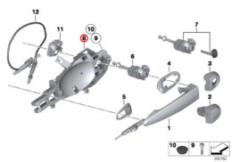 Genuine BMW (51217199838) Outside Door Handle Carrier, Right