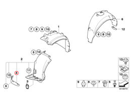 Genuine BMW (51717074249) Pressure Lip, Front Left