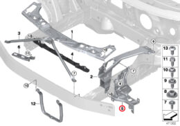Support Headlight Arm, Right