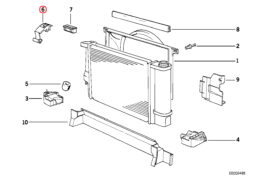 (17111723341) Upper Radiator Bracket, Priced Each
