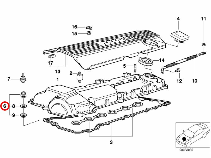 Valve Cover Securing Nut Designer Beema