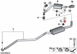 Exhaust System Holder Bracket, Front Or Rear