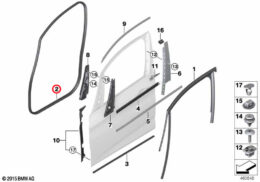 Door Edge Protection Seal, Front