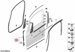 Door Seal A Pillar, Front Left