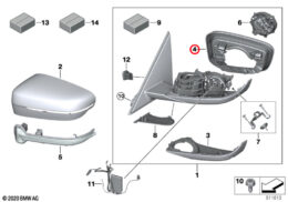 Mirror Support Ring Frame,  Left
