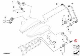 Genuine BMW (11617836944) Oil Return Hose, Priced Each