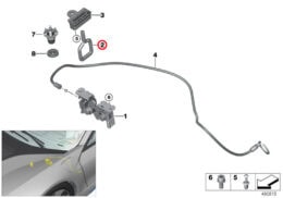 Genuine Bmw (51237395773) Bonnet Catch Bracket Genuine BMW (51237395773) Bonnet Catch Bracket
