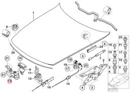 Genuine BMW (51237016183) Bonnet Lock F