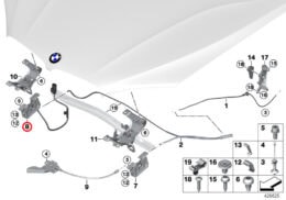Genuine BMW (51237308068) Bonnet Lock with Switch, Right