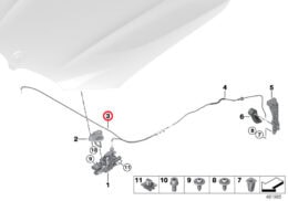 Bonnet Release Cable, Front