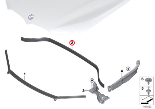 Genuine BMW (51767329397) Bonnet Seal, Rear