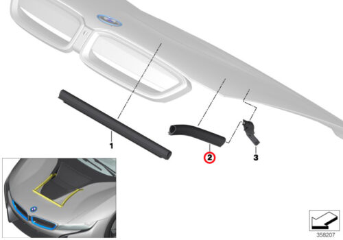 Genuine BMW (51767353523) Bonnet Seal, Side