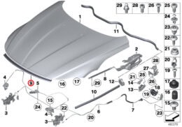 Genuine BMW (51767191526) Bonnet Sealing, Front
