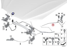Genuine BMW (51237367535) Bowden Bonnet Cable, Rear