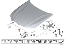 Genuine BMW (51237419390) Bowden Cable, Front