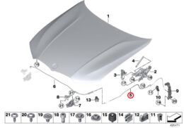 Genuine BMW (51237419389) Bowden Cable, Rear
